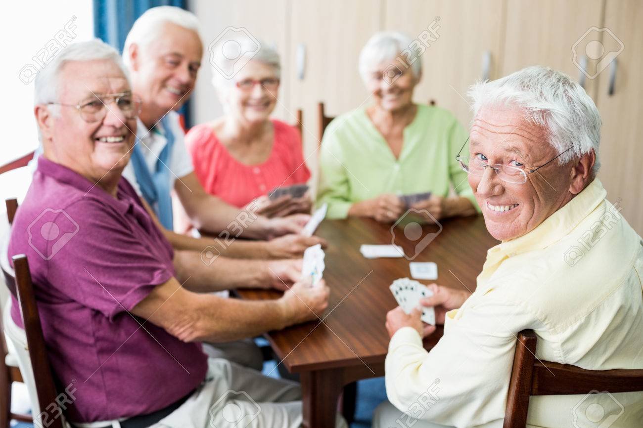 Heartwarming moment with a smiling senior